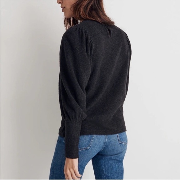 Madewell Charcoal Brush Cotton Puff Sleeve Top - Picture 3 of 4